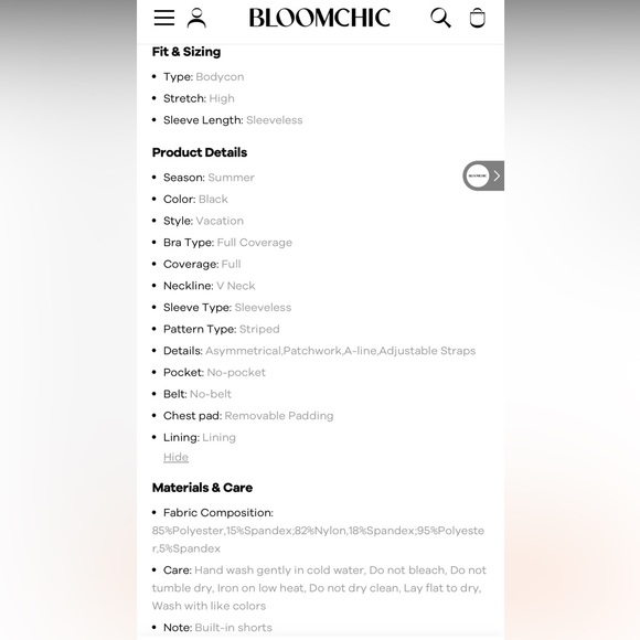 ☀️ BloomChic Hanky Hem Swim Dress☀️ - Picture 11 of 13